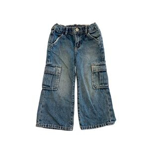 GAP Blue Flared Cargo Denim Jeans